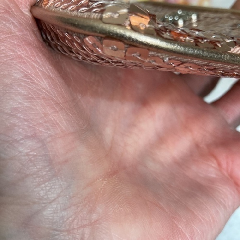 Coach rose gold sequinned wristlet - Picture 5 of 8